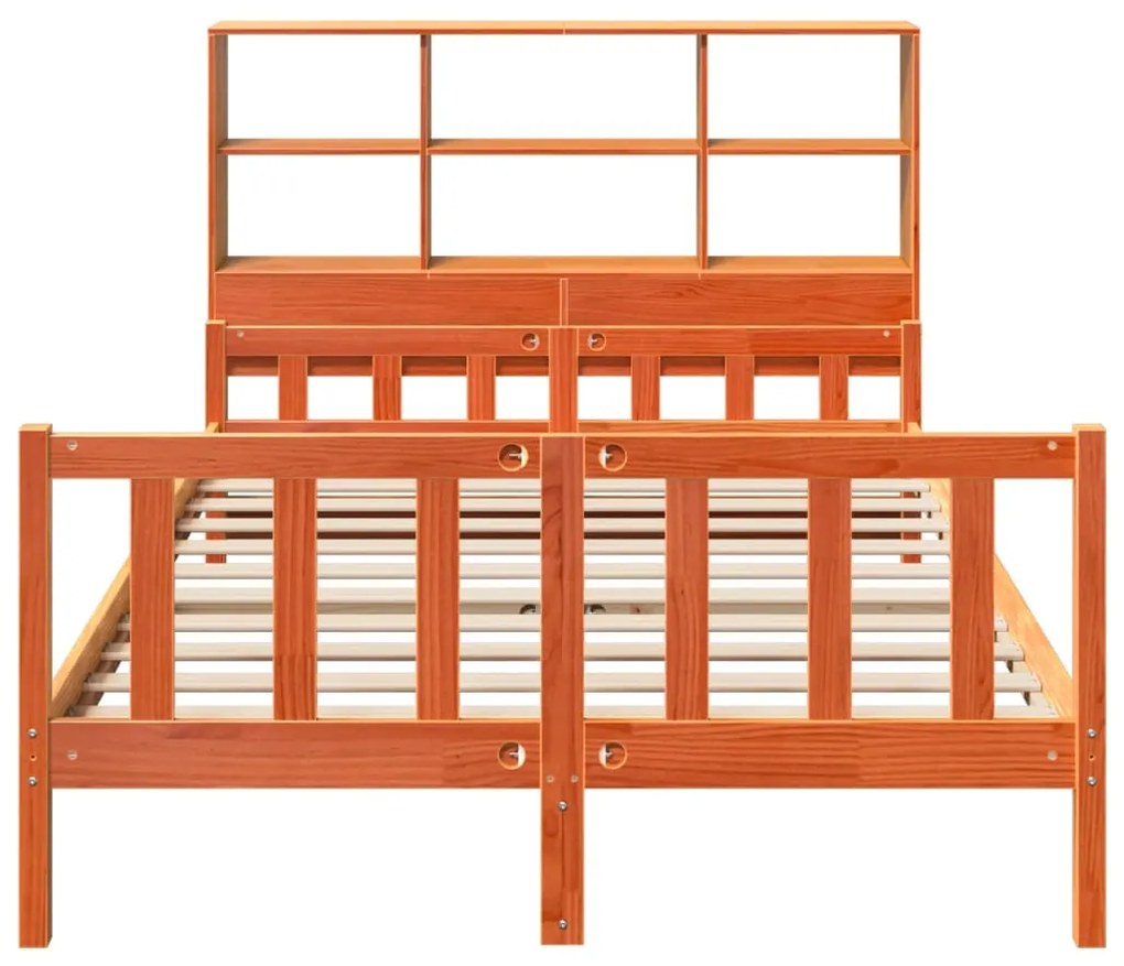 Cama com estante sem colchão 150x200 cm madeira maciça