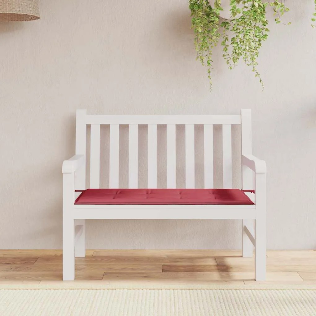 vidaXL Almofadão p/ banco de jardim tecido oxford vermelho tinto