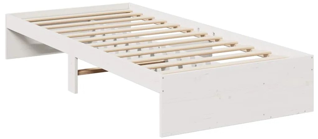 Sofá-cama sem colchão 80x200 cm madeira de pinho maciça branco