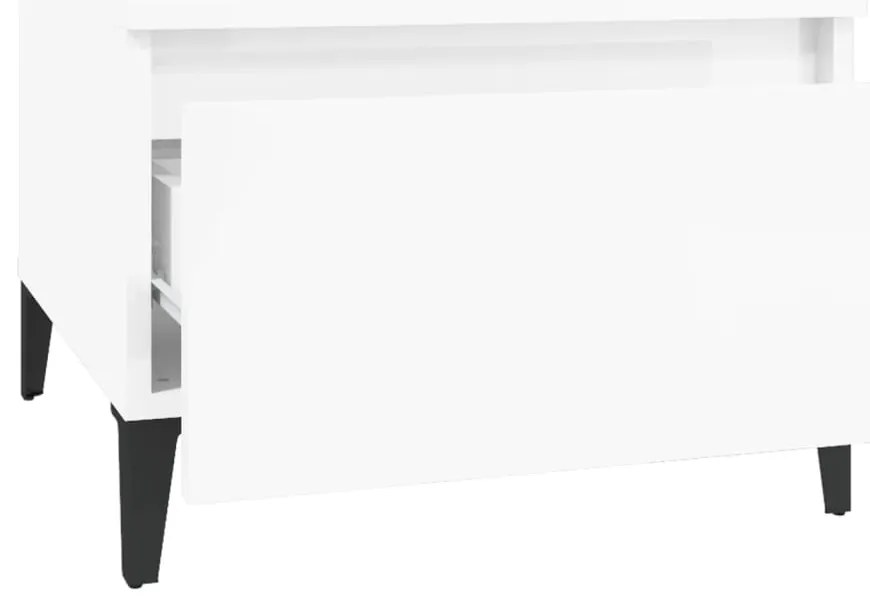 Mesa de apoio 50x46x35 cm derivados de madeira branco brilhante
