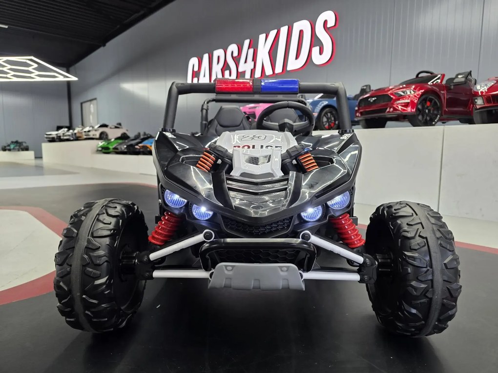 Buggy infantil 24V de Patrulha Policia, pneus de EVA, assento em pele Preto