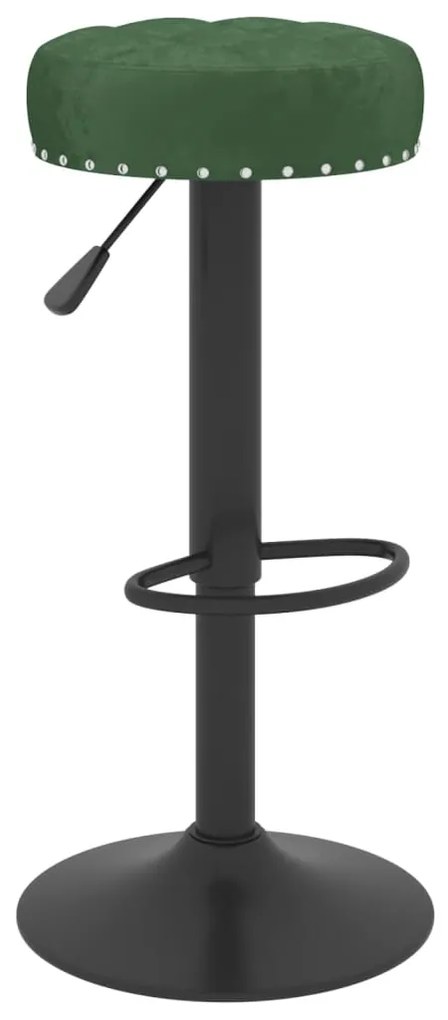 Bancos de bar 2 pcs veludo verde-escuro
