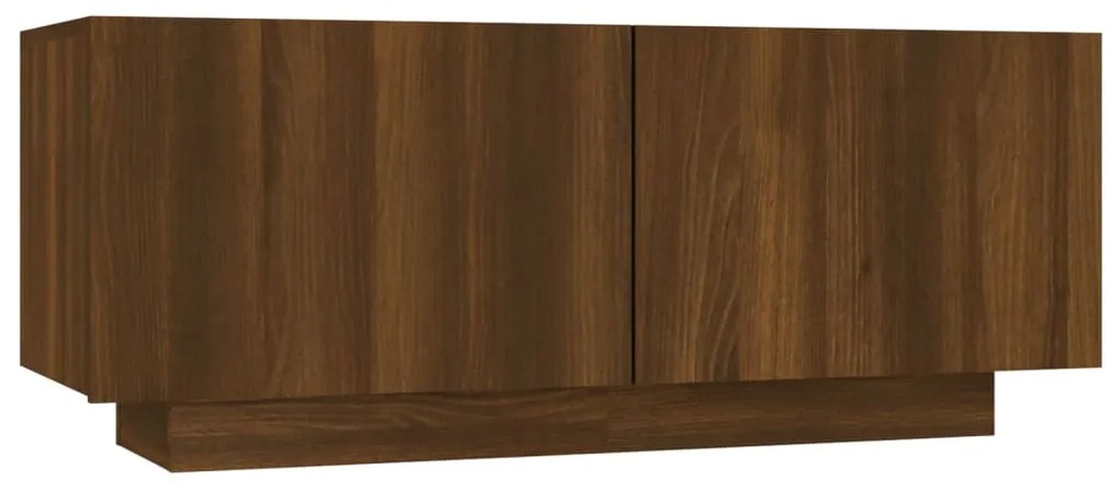 Conjunto móveis de TV 3pcs c/ LEDs madeira carvalho castanho