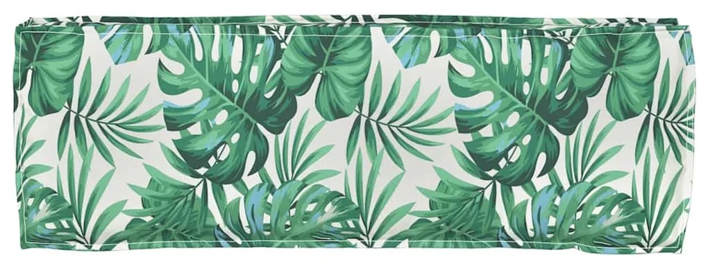 Almofadas para Palete para Banco 2 pcs Padrão de Folha 120x40x8 cm Tec