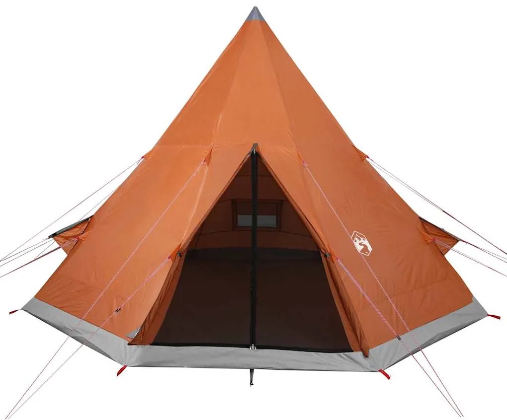 Tenda de campismo tipi para 4 pessoas impermeável laranja