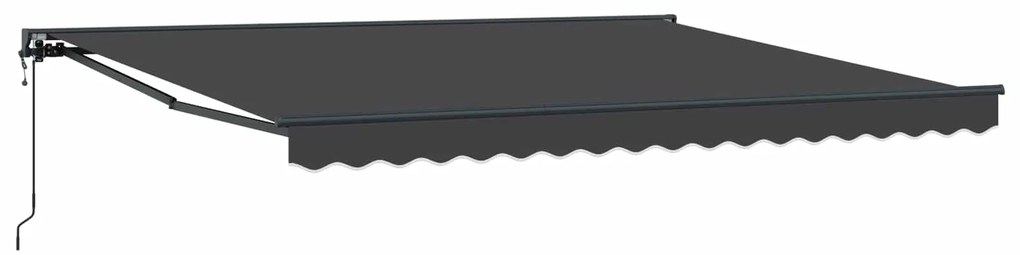 vidaXL Toldo Retrátil Antracite 400 × 300 cm Poliéster e Metal