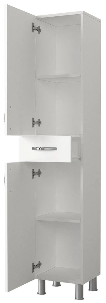 Armário de Casa de Banho Selin – Branco – 35x179x31,3 cm | Tribo Home