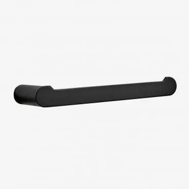 Toalheiro De Parede Com Barra ↔︎20cm Para Banheiro Em Aço Inox Alameda Preto - Sklum