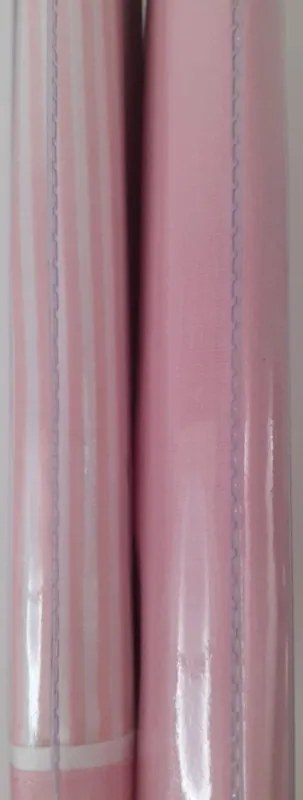 Jogo de lençóis 100% algodão riscas: Rosa cama 140/150cm - 1 lençol superior 240 x 290 cm + 1 lençol inferior 240 x 290 cm + 2 fronha almofada 50x70 cm