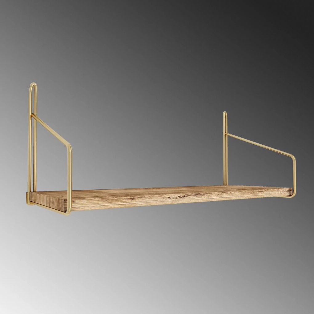 Prateleira Dekoratif Duvar Rafı – Ouro Castanho – 45x16x16 cm | Tribo