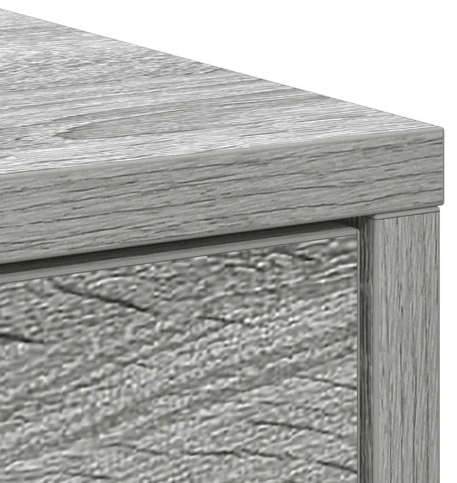 Aparador c/ gavetas e portas 70,5x34x74,5 cm sonoma cinzento