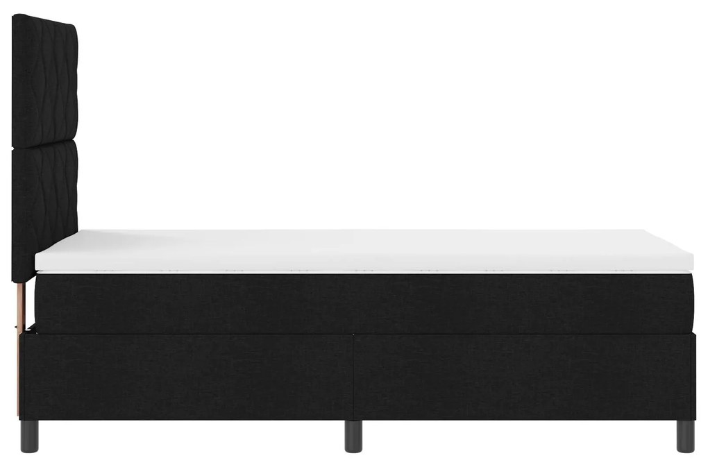Cama Box com Colchão Preto 90x200 cm Tecido