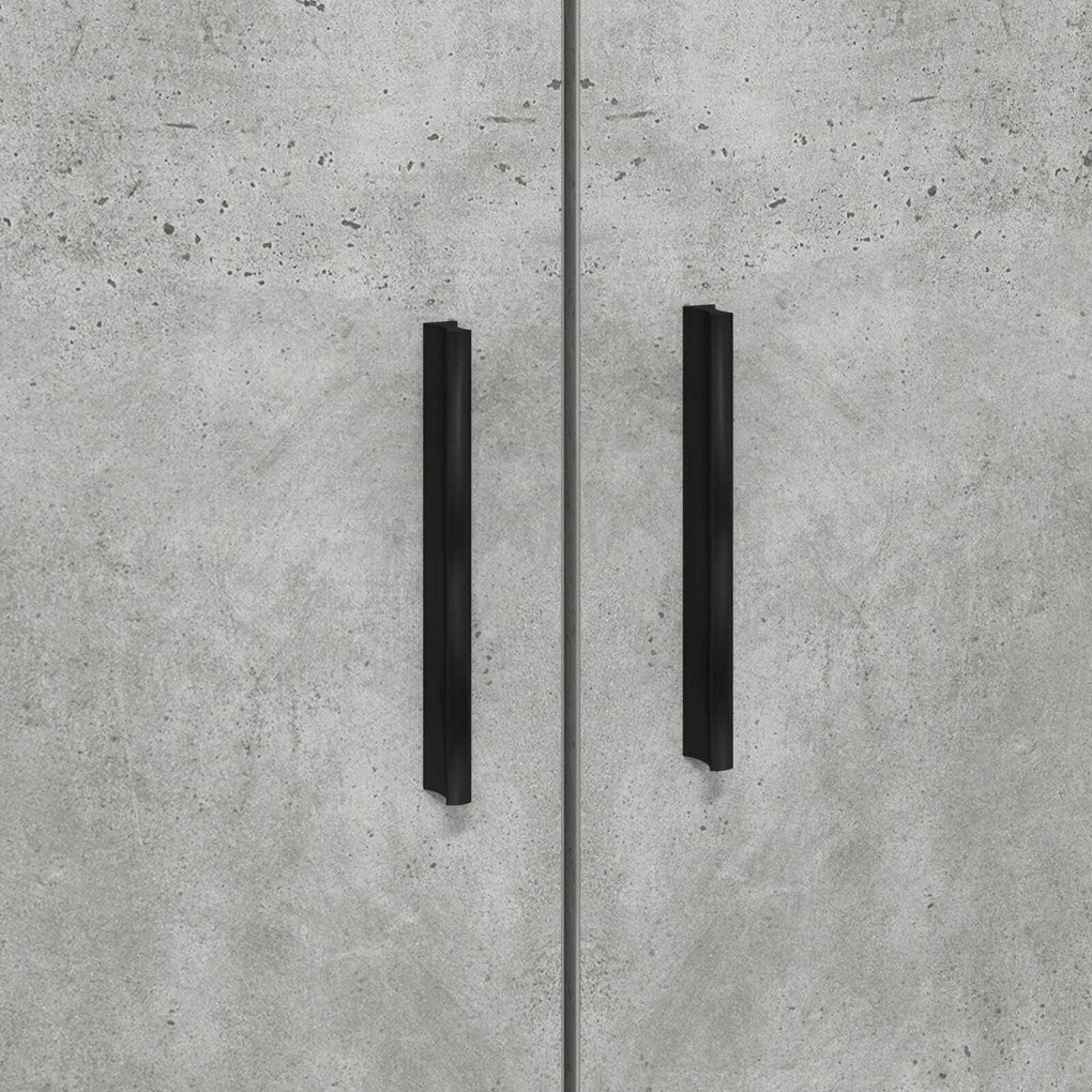 Estrutura de Cama com Armazenamento Cinza Concreto 90x190 cm