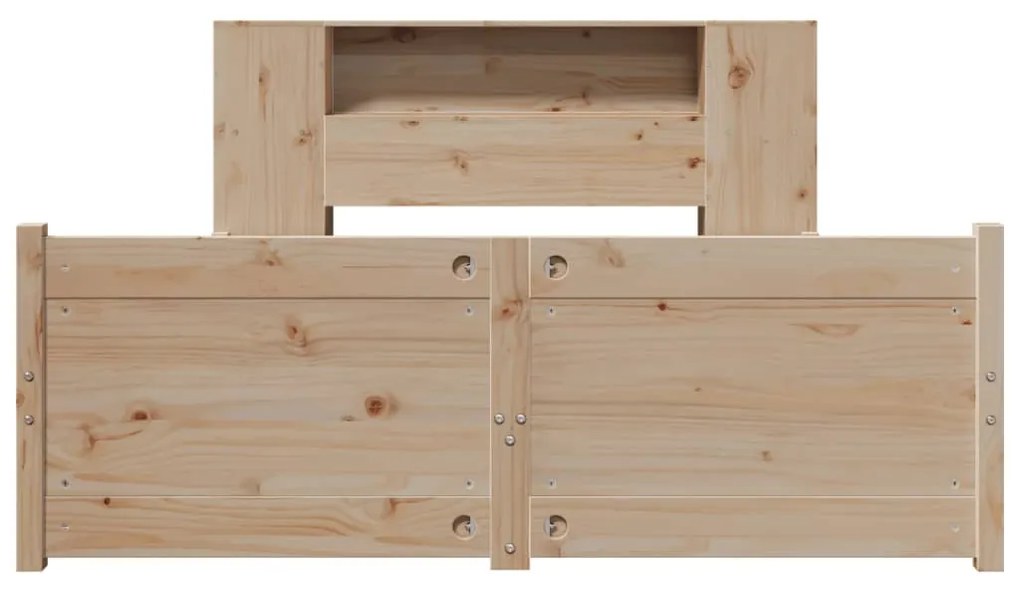 Cama com estante sem colchão 120x190 cm pinho maciço