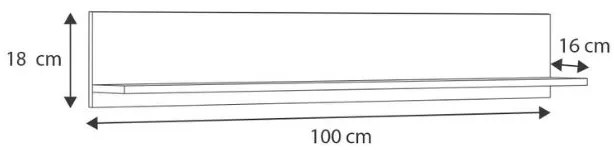Prateleira 100 cm - carvalho artesanal