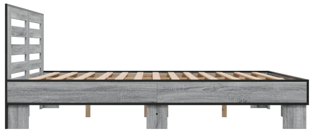 Estrutura de cama 200x200 cm derivados madeira/metal