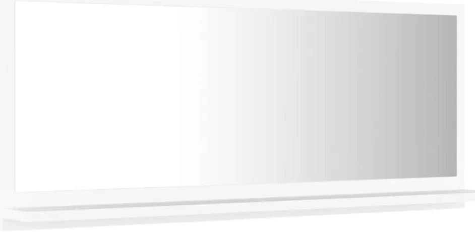 Espelho de casa de banho 90x10,5x37 cm contraplacado branco