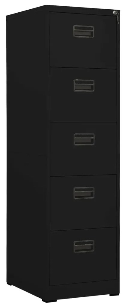 vidaXL Arquivador 46x62x164 cm aço preto