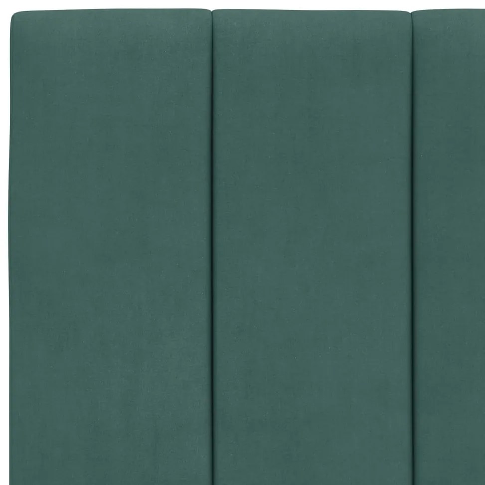Estrutura de cama c/ luzes LED 80x200 cm veludo verde-escuro