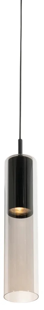 Candeeiro Pendente Moderno Preto para Sistema de Trilho Monofásico - Iconic Lloyd