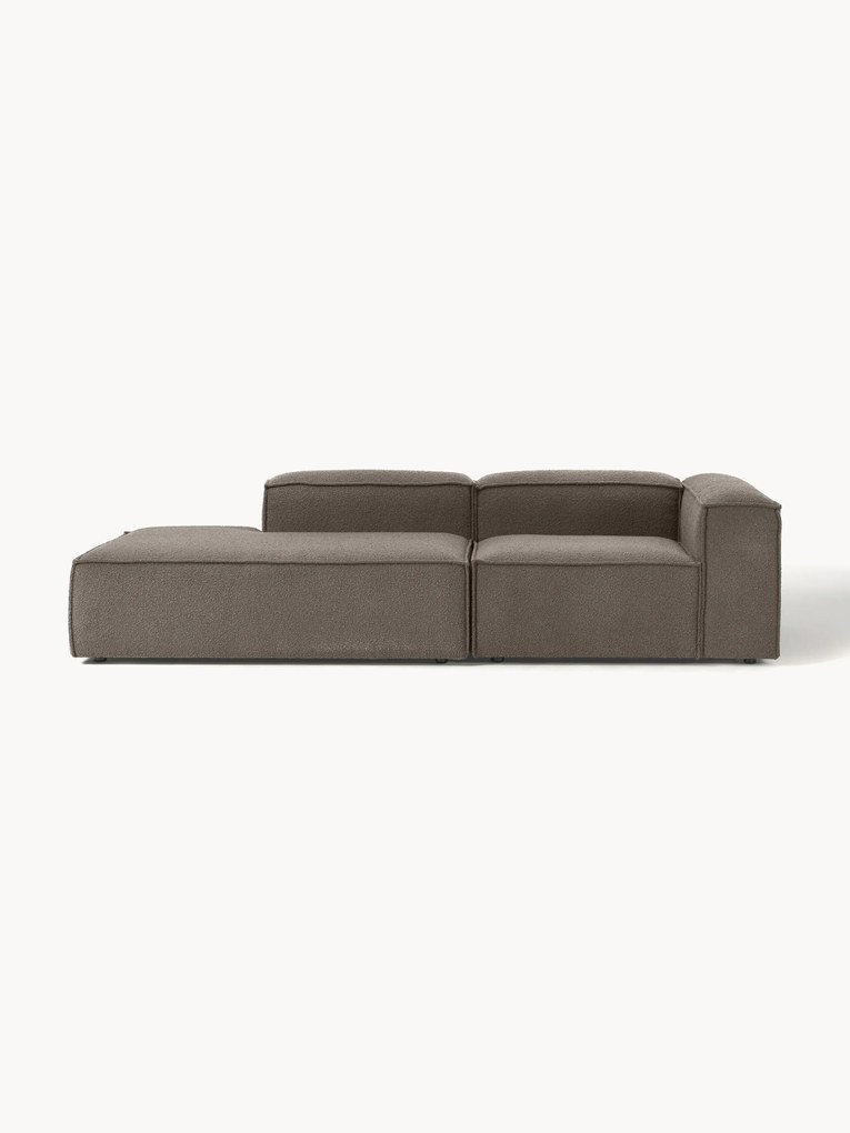 Sofá modular com chaise longue em bouclé Lennon