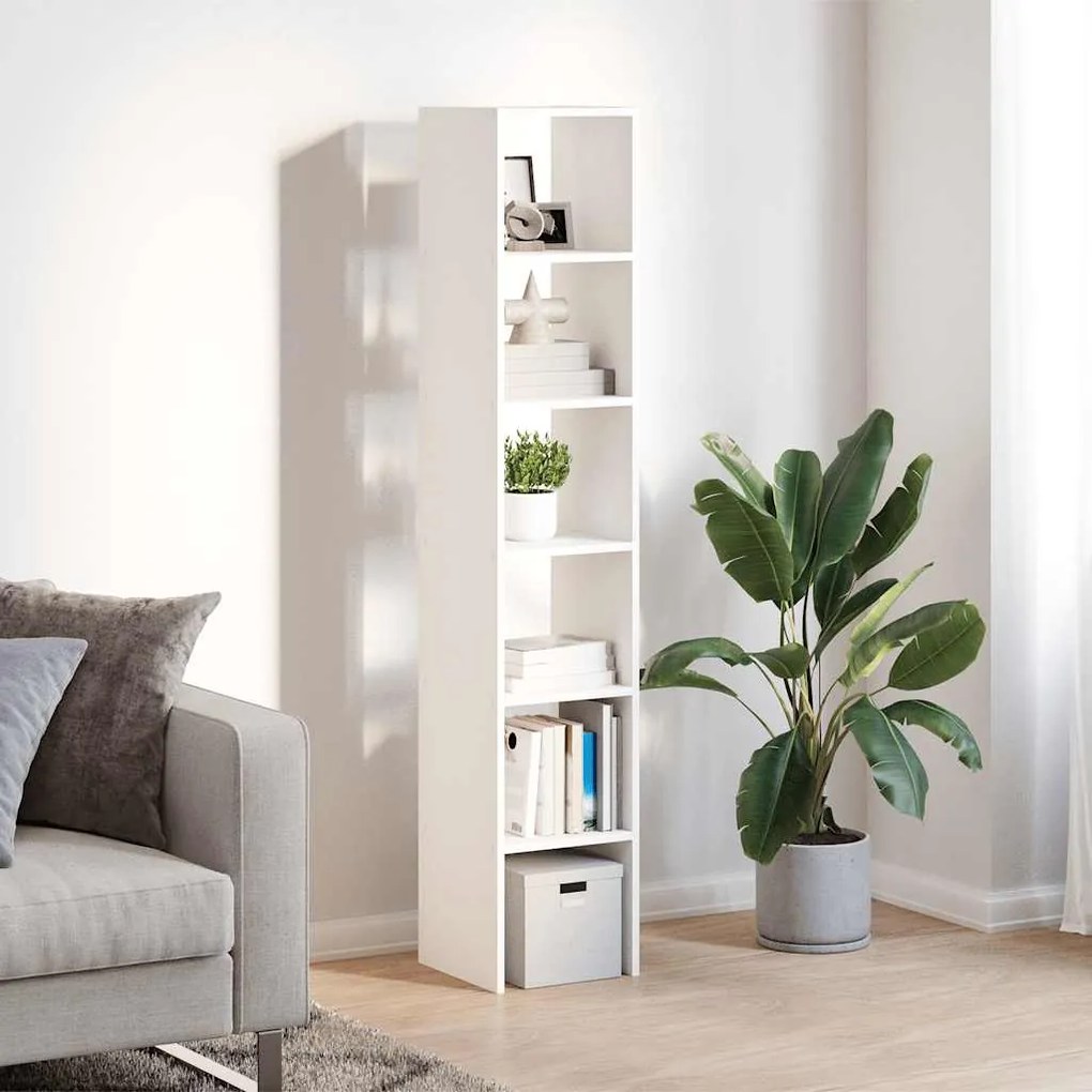 Estantes 2 pcs empilháveis 30x30x80 cm derivados madeira branco