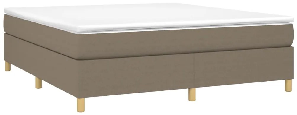 Cama com molas/colchão 180x200 cm tecido castanho-acinzentado