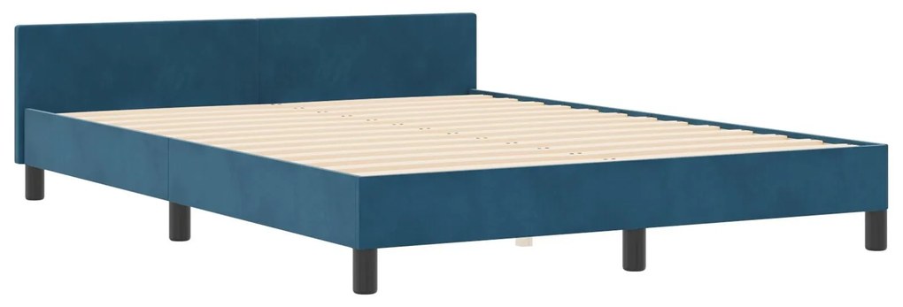 Cama vidaXL Azul Escuro 140x190 cm Veludo