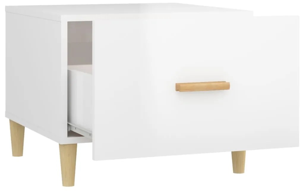 Mesas de centro 2 pcs 50x50x40 cm branco brilhante