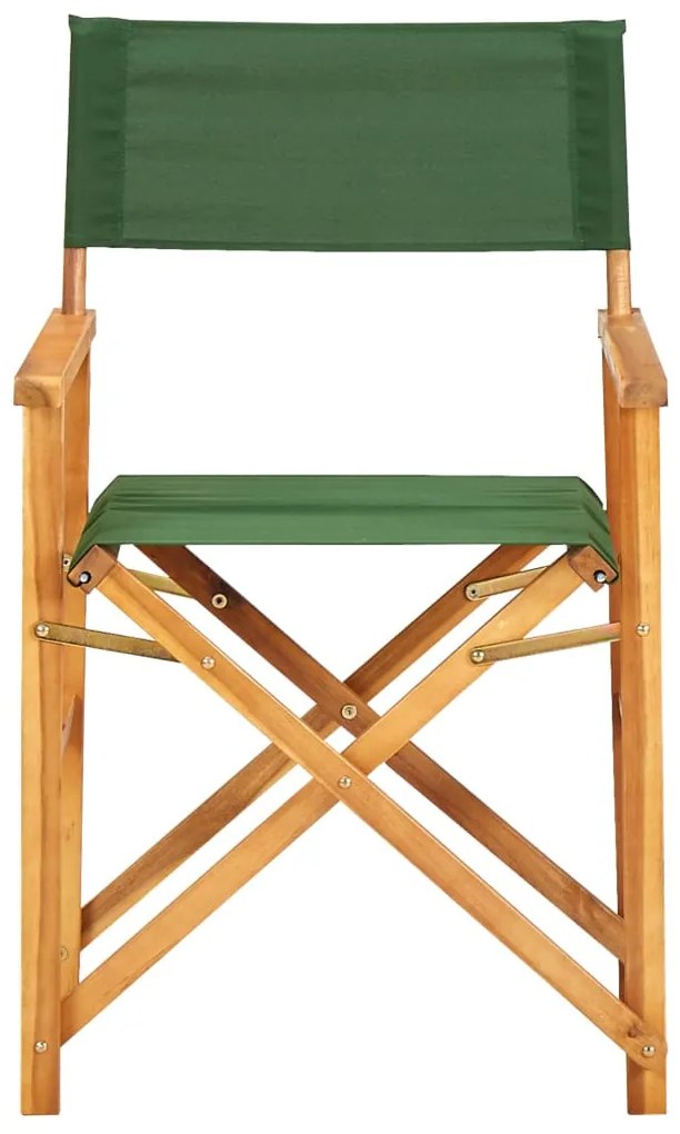 Cadeiras de realizador 2 pcs madeira de acácia maciça verde