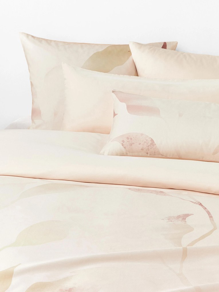 Capa de edredão em cetim de algodão com padrão floral Marino