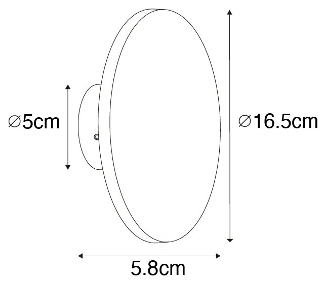 Candeeiro de parede exterior moderno castanho enferrujado com LED IP54 - Skyf