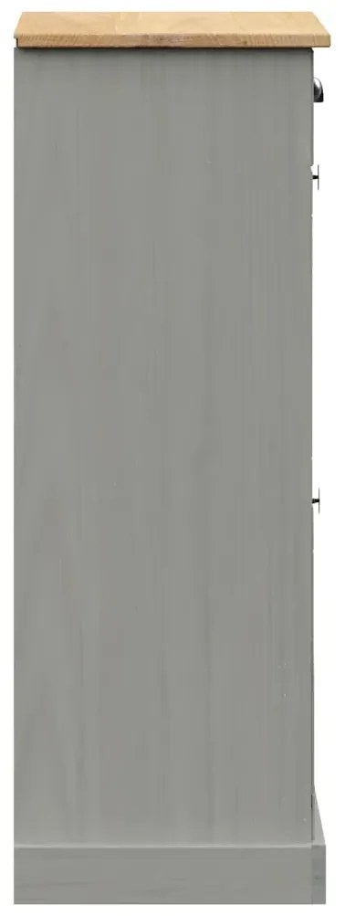 Sapateira VIGO 60x35x96 cm madeira de pinho maciça cinzento