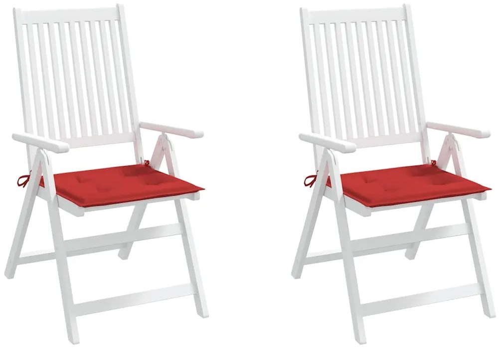 Almofadões p/ cadeiras de jardim 2 pcs tecido oxford vermelho