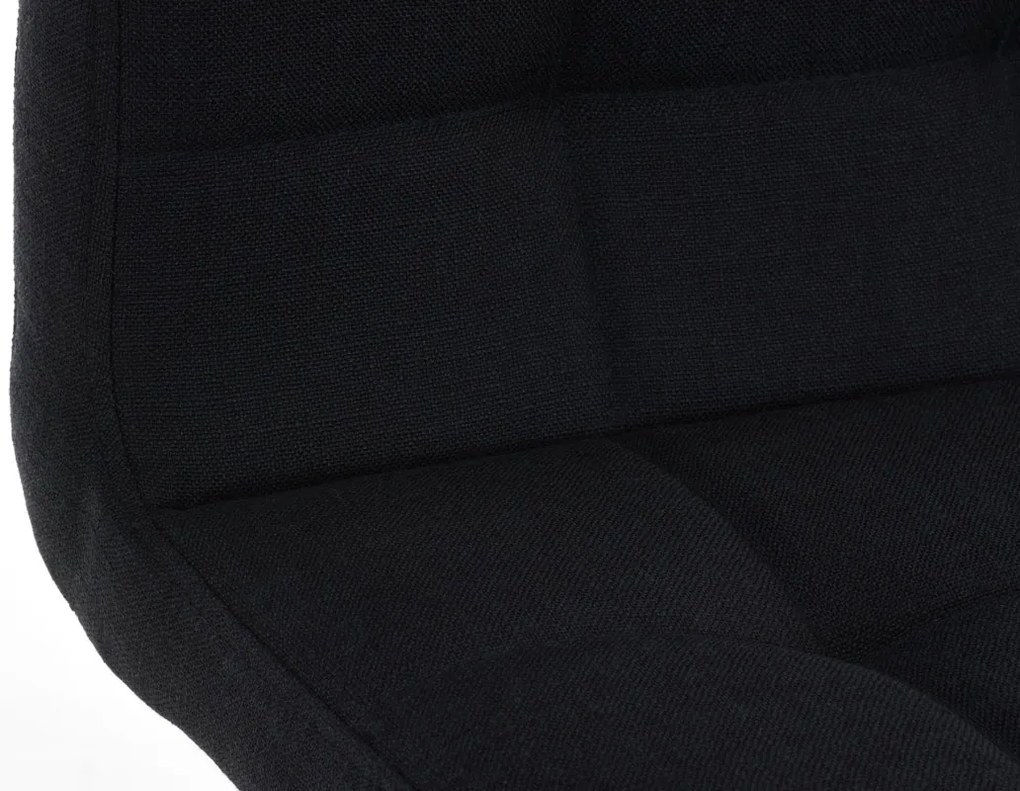 Banco de bar Lincoln em tecido 42 x 94 x 49 cm Preto