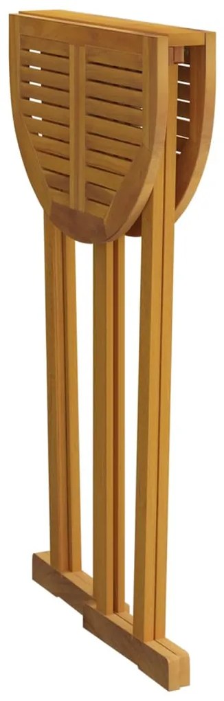 Mesa de bar dobrável 90x65x105 cm madeira de teca maciça