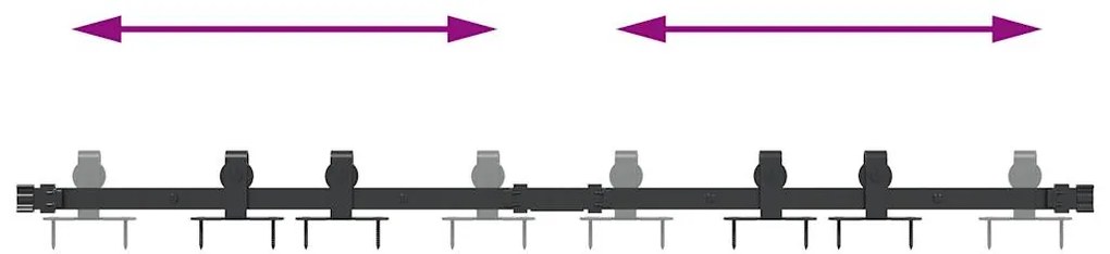 Kit p/ porta de armário deslizante 122 cm aço carbono