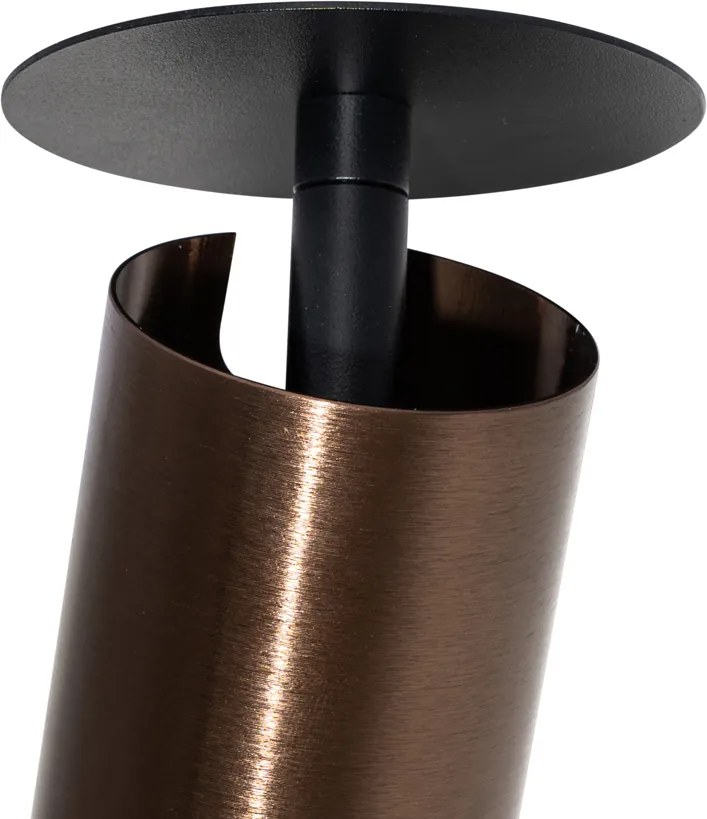 Foco embutido moderno bronze escuro GU10 50mm - Chels