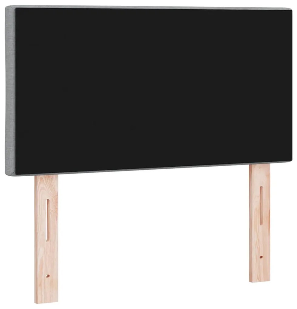 Cabeceira LED Conjunto de 2 Cinza claro Tecido, Madeira 80 cm