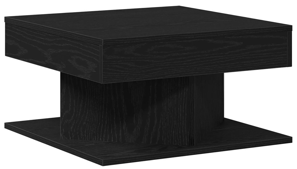 Mesa de Café vidaXL Preta Carvalho 57x57x30 cm Madeira de Engenharia