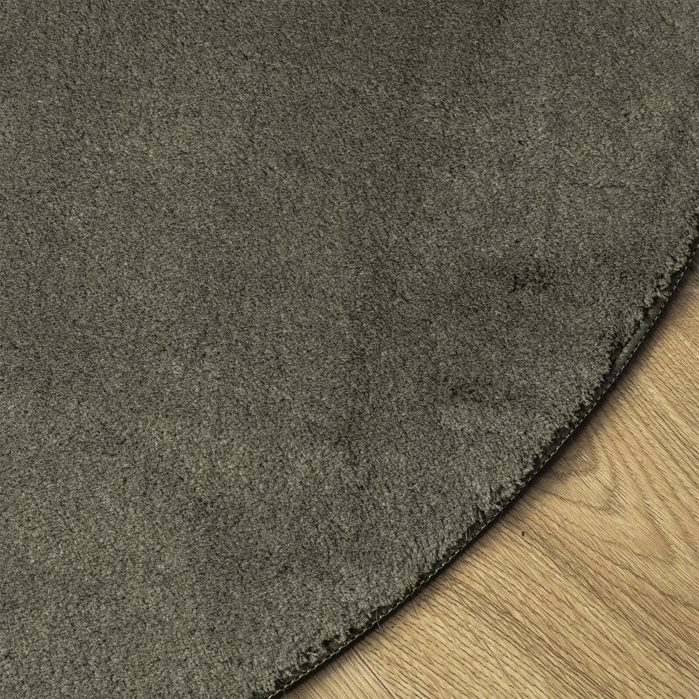 Tapete vidaXL Verde Floresta 100x200 cm Poliéster Antiderrapante