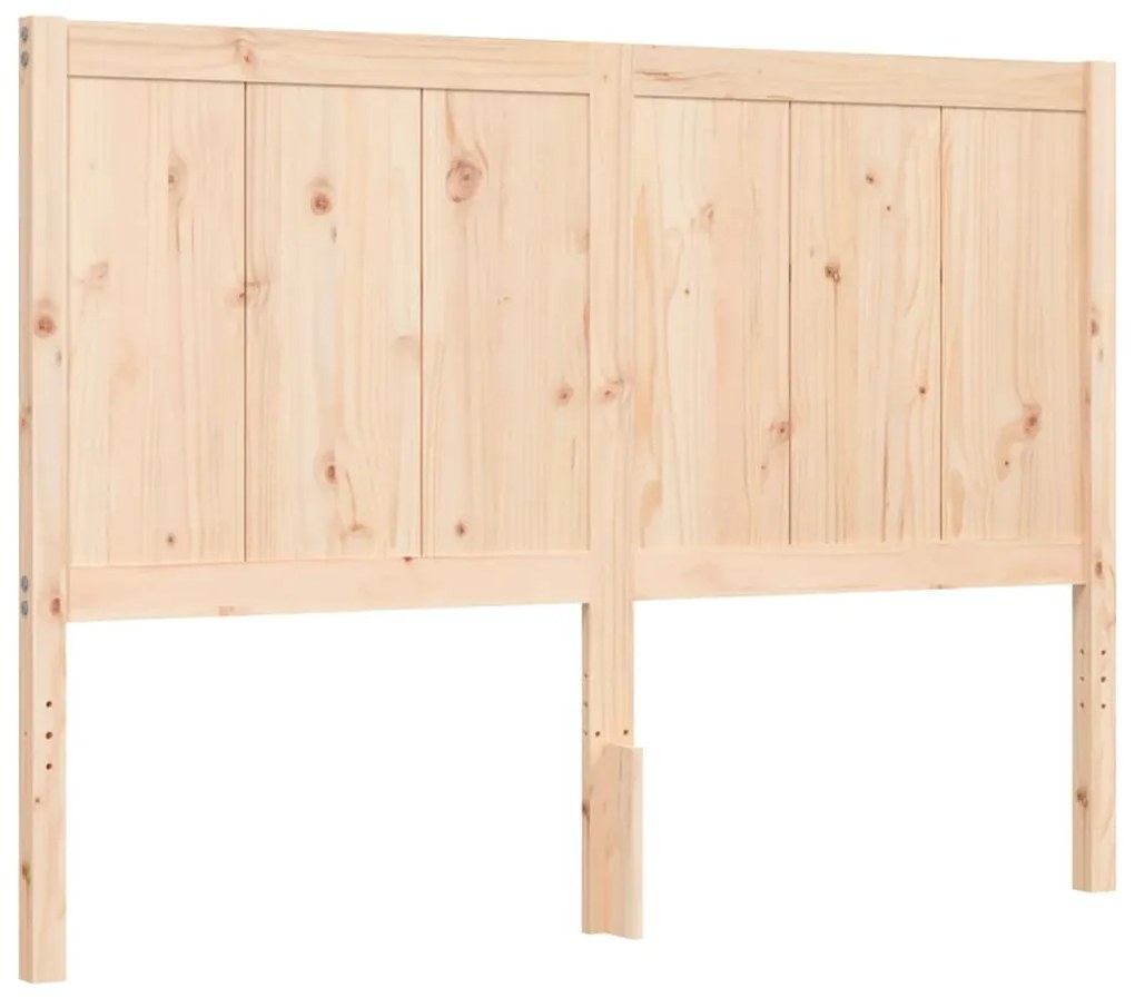 Estrutura de cama com cabeceira 140x200 cm madeira maciça