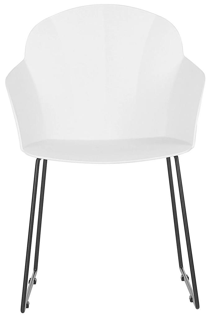 Conjunto de 2 cadeiras de jantar brancas SYLVA Beliani