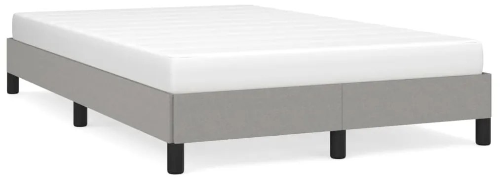vidaXL Estrutura de cama sem colchão cinza claro tecido