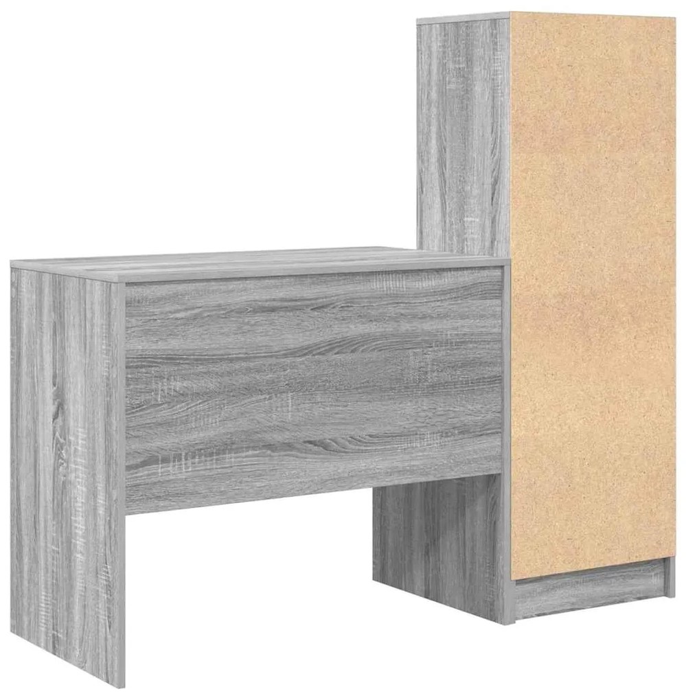 Mesa com Armazenamento Cinza Sonoma Aglomerado de partículas