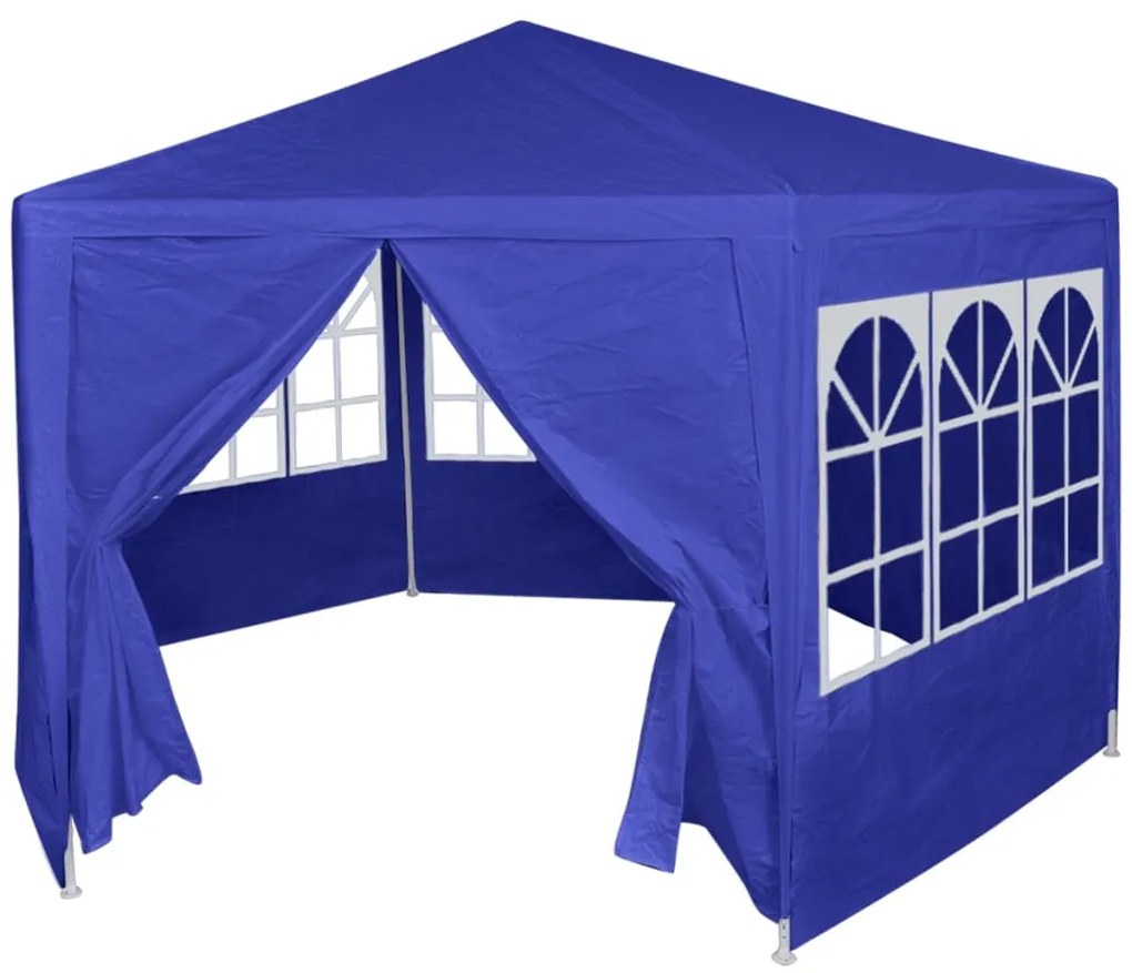vidaXL Tenda com 6 painéis laterais 2x2 m azul