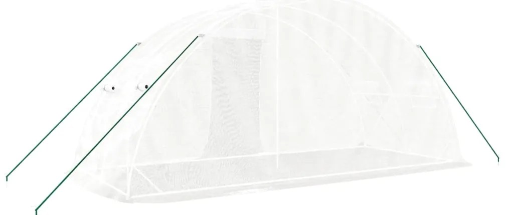 Estufa com estrutura de aço 10 m² 5x2x2,3 m branco