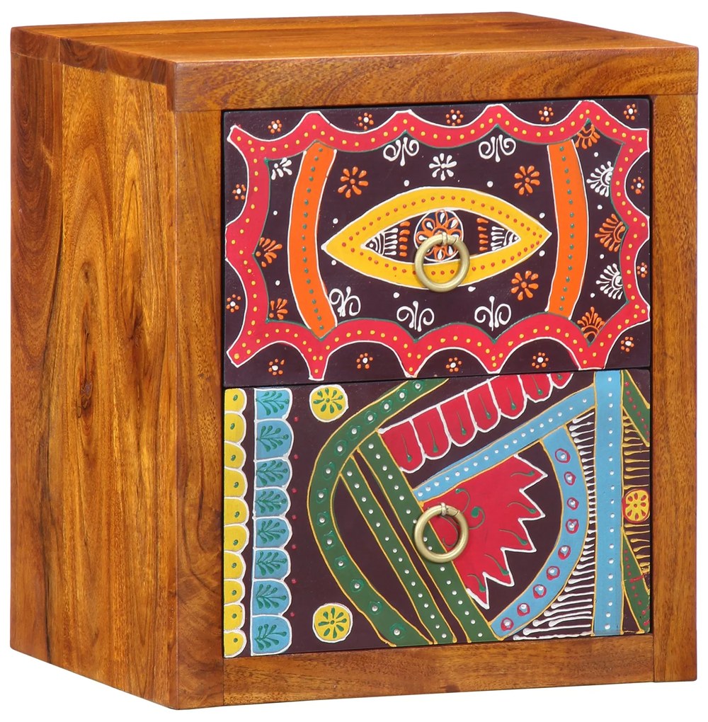 Mesa de Cabeceira 35x30x40 cm Madeira Maciça Acácia