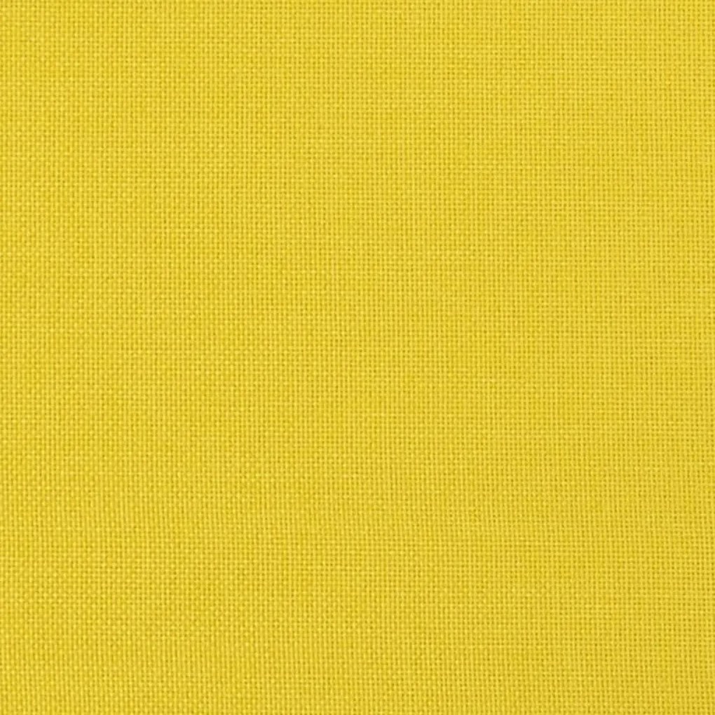 3 pcs conjunto de sofás com almofadões tecido amarelo-claro