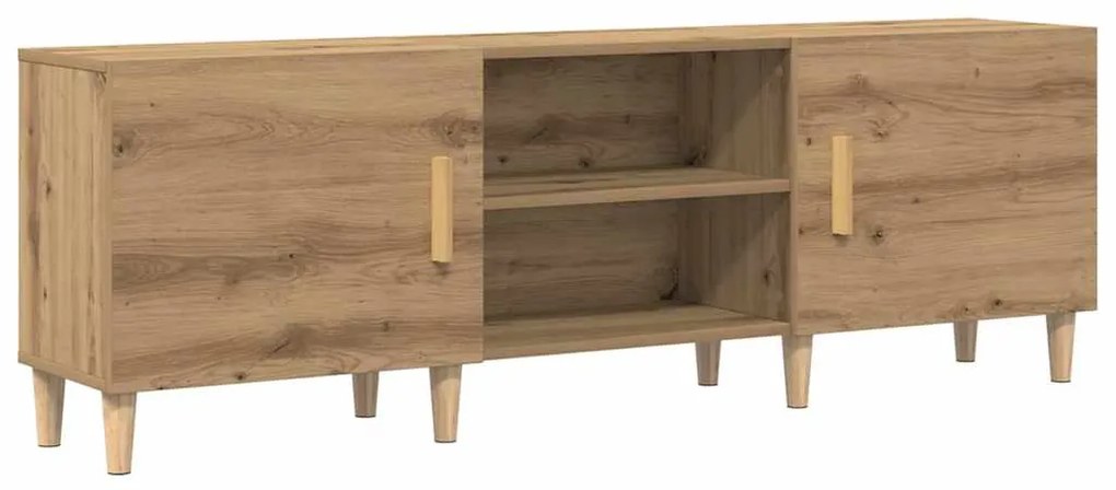 Aparador de TV vidaXL em Carvalho Artisan - 150x30x50 cm - Feito de Ma